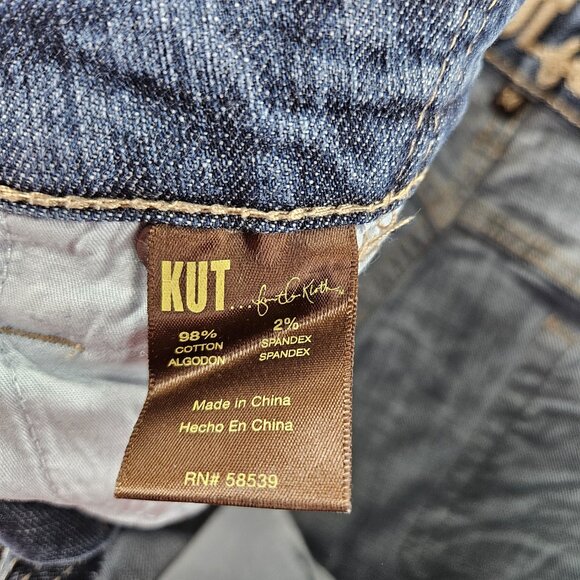 Kut From The Kloth Shorts Womens 14 Blue Cut Off Frayed Hem Distressed Stretch - Picture 6 of 16